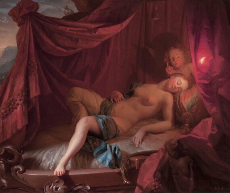 Venus e cupido adormecidos (1675)