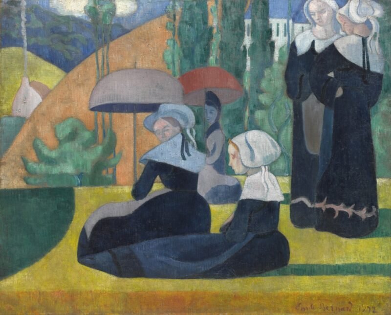 Mulheres Bretãs com guarda chuvas (1892)