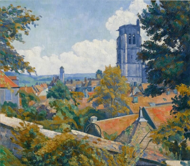 Vista de Tonnerre com a igreja de Notre Dame (1904)